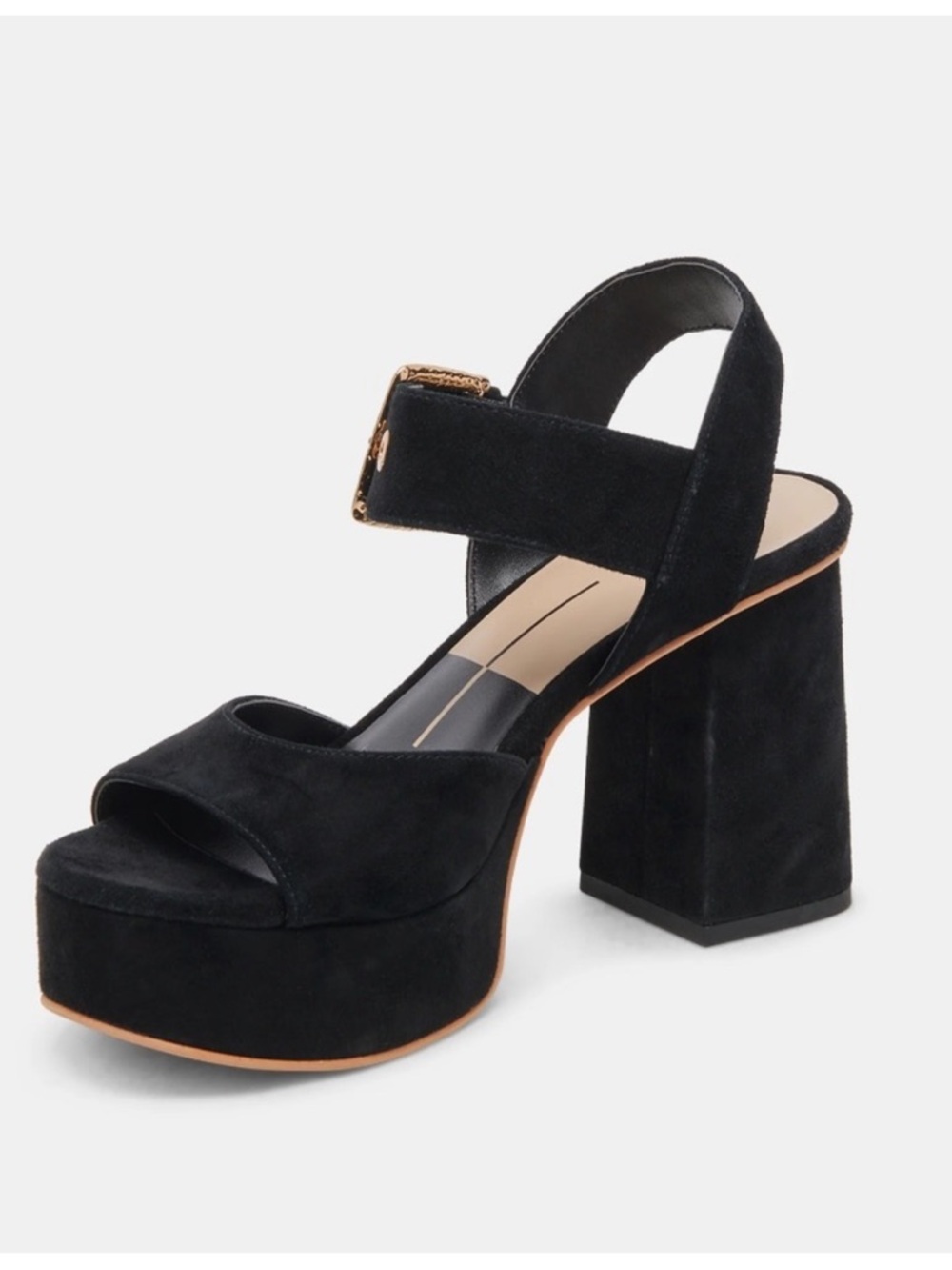 Dolce Vita Bobby Leather suede Sandal black onyx - Picture 4 of 8